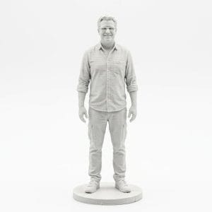 Figura 3D personalizada monocolor (versión económica)