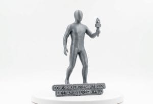 Figura conmemorativa de evento empresarial