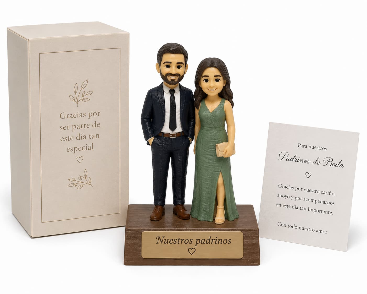 Figura personalizada pack padrinos boda