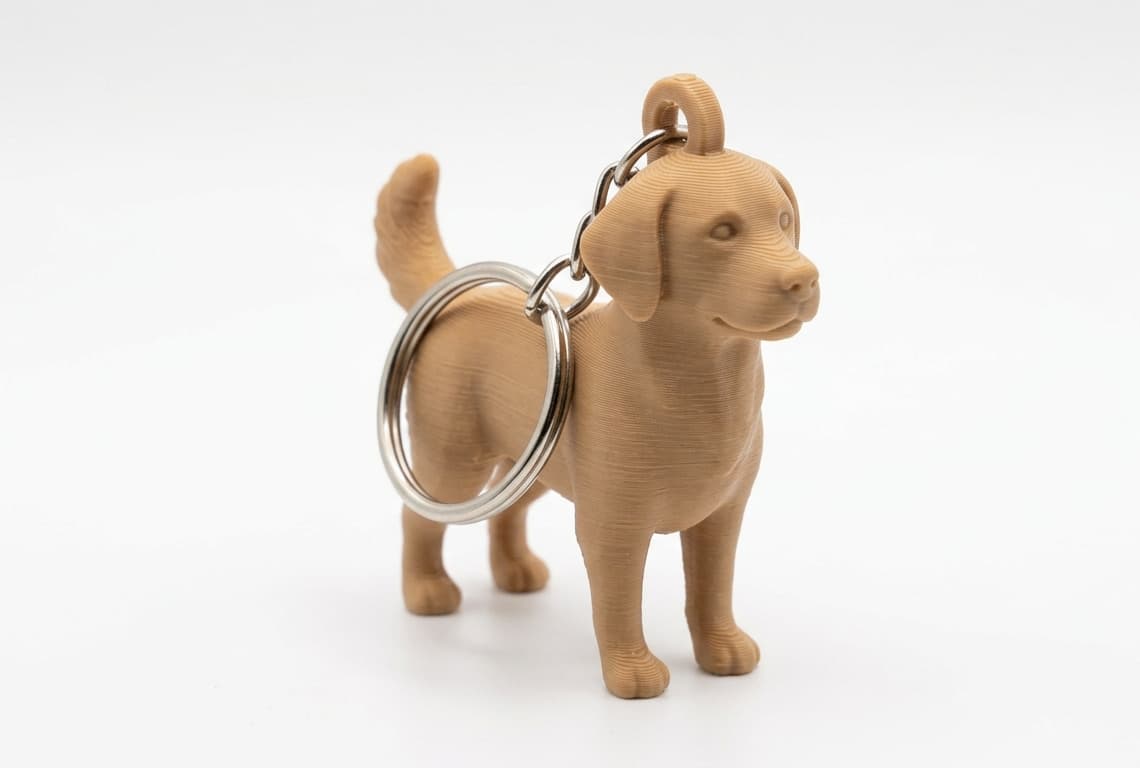 Llavero con figura de mascota 3D