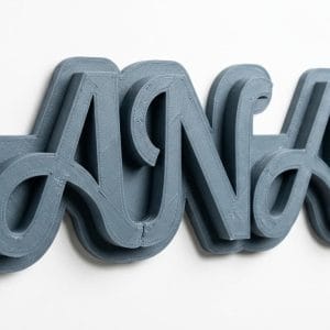Nombre decorativo de pared 3D