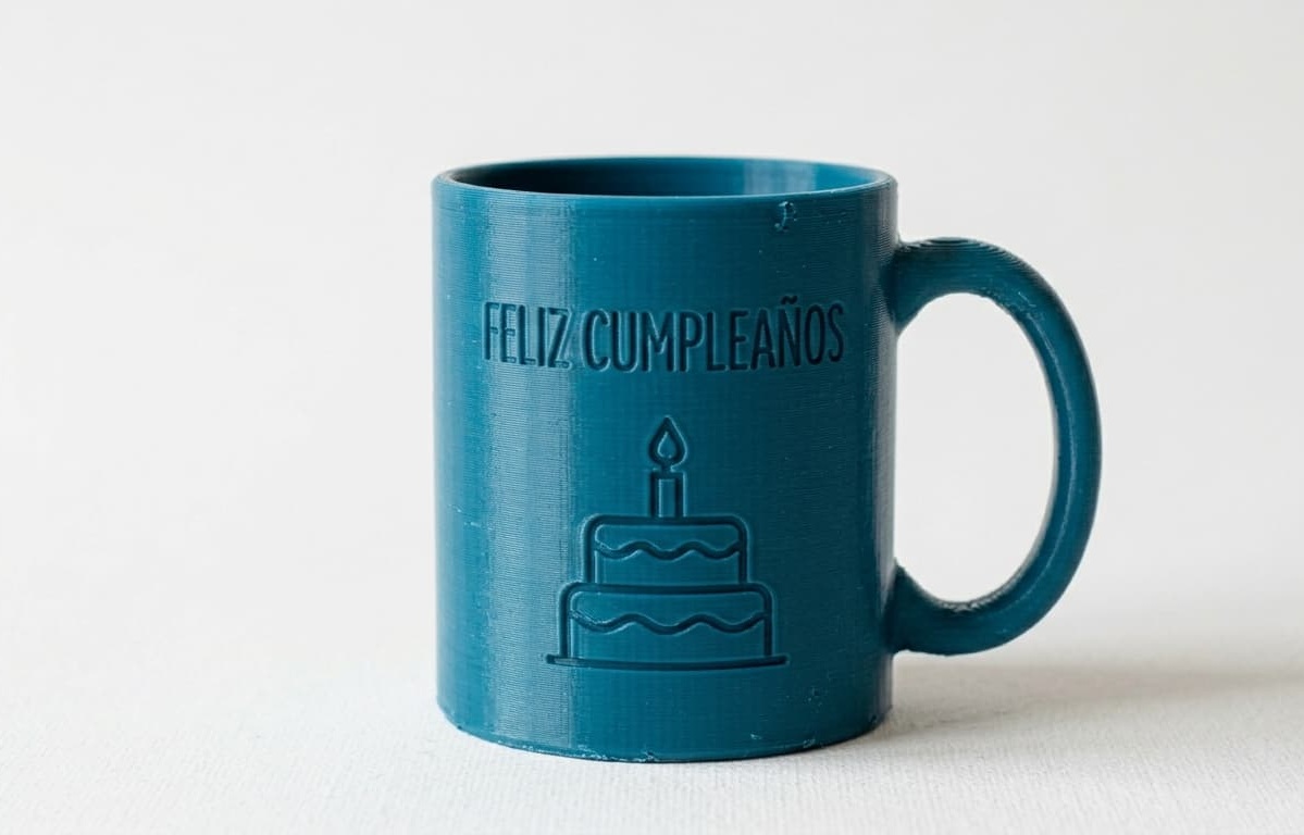 Taza cumpleaños personalizada 3D