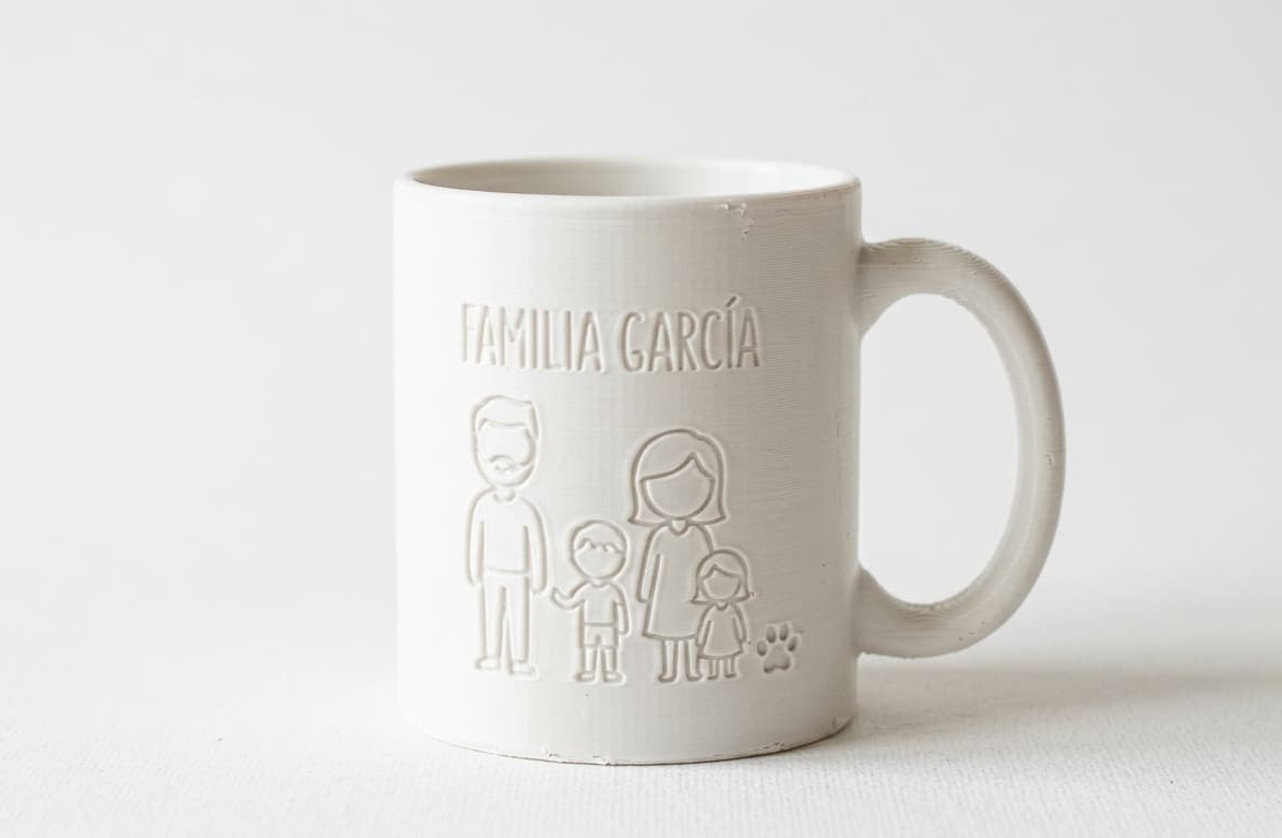 Taza familia personalizada 3D