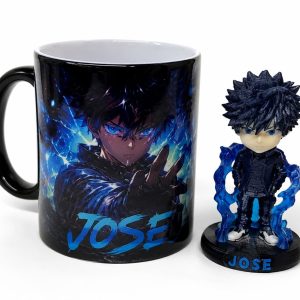 Taza mágica personalizada + figura 3D