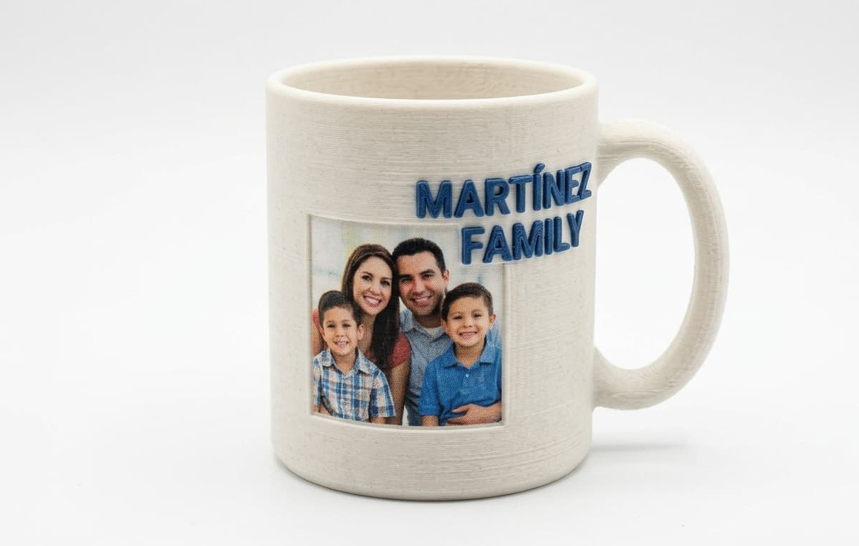 Taza personalizada con foto y relieve 3D